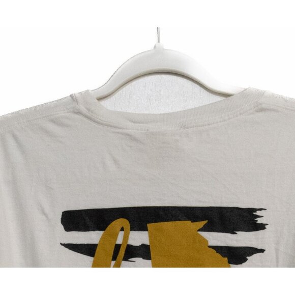 Port & Company Mens White Cotton T Shirt Graphic Logo Crew Neck Short Sleeve 2XL - Picture 7 of 7